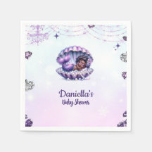 アフロマーメイドベビーシャワーナプキン