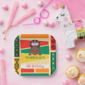 アフロモダンアフリカ系アメリカ人ガールズバースデーパーティー ペーパープレート (パーティー)