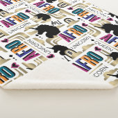 アフロユニコーンはっきりした模様 シェルパブランケット (3/4)