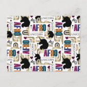 アフロユニコーンはっきりした模様 ポストカード (正面)