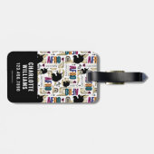 アフロユニコーンはっきりした模様 ラゲッジタグ (裏面横)