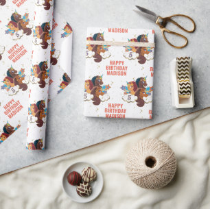 アフロユニコーンガールズ誕生日 ラッピングペーパー