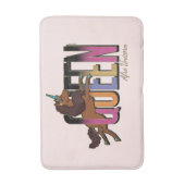 アフロユニコーンクイーンデザイン バスマット (正面縦)