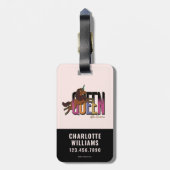 アフロユニコーンクイーンデザイン ラゲッジタグ (裏面縦)