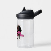 アフロユニコーンクイーントリオデザイン ウォーターボトル (左面)