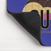 アフロユニコーンクイーントリオデザイン マウスパッド (コーナー)