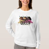 アフロユニコーンクイーントリオデザイン Tシャツ (正面)