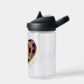 アフロユニコーンシュトゥルーラルハートデザイン ウォーターボトル (左面)