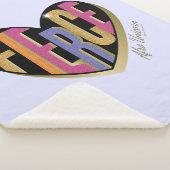 アフロユニコーンシュトゥルーラルハートデザイン シェルパブランケット (3/4)