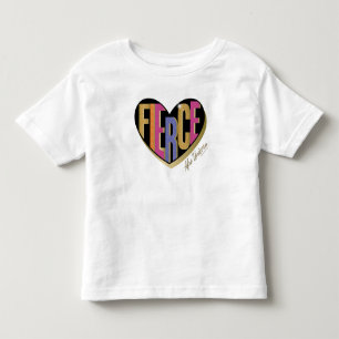アフロユニコーンシュトゥルーラルハートデザイン トドラーTシャツ