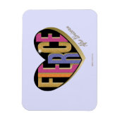 アフロユニコーンシュトゥルーラルハートデザイン マグネット (縦)