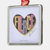 アフロユニコーンシュトゥルーラルハートデザイン メタルオーナメント (左)