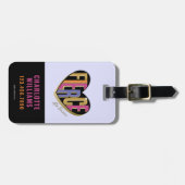 アフロユニコーンシュトゥルーラルハートデザイン ラゲッジタグ (正面横)