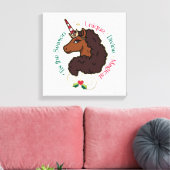 アフロユニコーン'シーズンホリデーユニコーン キャンバスプリント (インサイチュ (リビング))