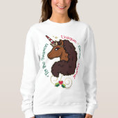 アフロユニコーン'シーズンホリデーユニコーン スウェットシャツ (正面)