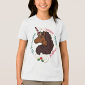 アフロユニコーン'シーズンホリデーユニコーン トライブレンドTシャツ (正面)