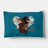 アフロユニコーントリオハートデザイン アクセサリーポーチ (裏面)