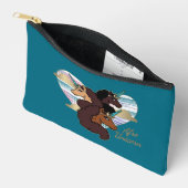 アフロユニコーントリオハートデザイン アクセサリーポーチ (見開き)