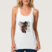 アフロユニコーントリオハートデザイン タンクトップ (正面)