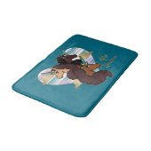 アフロユニコーントリオハートデザイン バスマット (アングル)