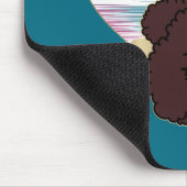 アフロユニコーントリオハートデザイン マウスパッド (コーナー)