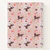 アフロユニコーンハート&スターピンクパターン ノートブック (裏面)