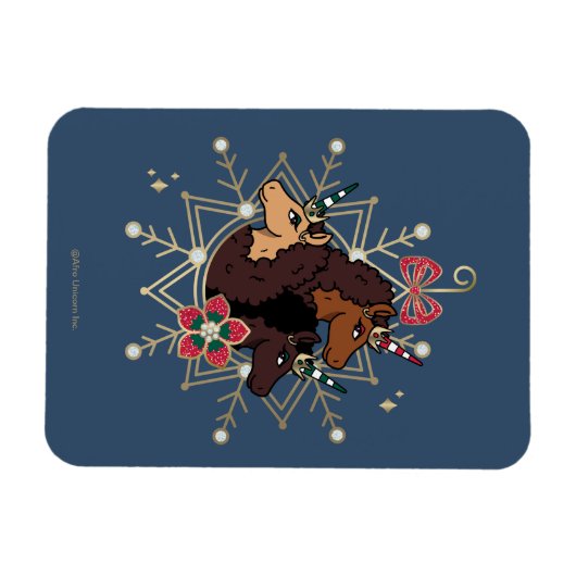 アフロユニコーンフェスティバルホリデーマジカル マグネット (横)