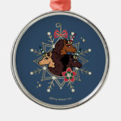 アフロユニコーンフェスティバルホリデーマジカル メタルオーナメント (正面)