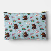 アフロユニコーンホリデーパターン アクセサリーポーチ (裏面)