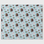 アフロユニコーンホリデーパターン ラッピングペーパー (フラット)