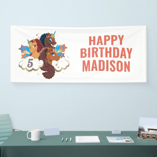 アフロユニコーンマジカルガールズ誕生日 横断幕 (トレードショー)