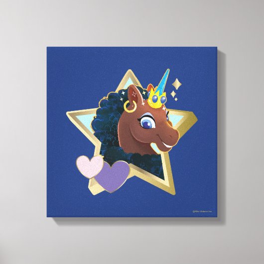 アフロユニコーンマジカルスター キャンバスプリント (正面)