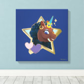 アフロユニコーンマジカルスター キャンバスプリント (インサイチュ (ウッドフロア))