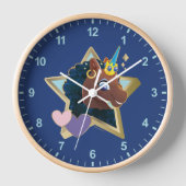アフロユニコーンマジカルスター 壁時計 (正面)