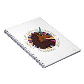 アフロユニコーンリビングザドリームデザイン ノートブック (右側)