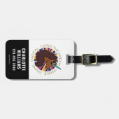 アフロユニコーンリビングザドリームデザイン ラゲッジタグ (正面横)