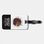 アフロユニコーンリビングザドリームデザイン ラゲッジタグ (裏面横)