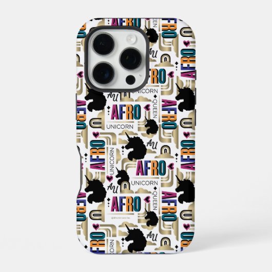 アフロユニコーン大胆パターン iPhoneケース (裏面)