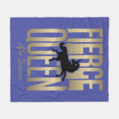 アフロユニコーン激しい女王 フリースブランケット (正面(横))