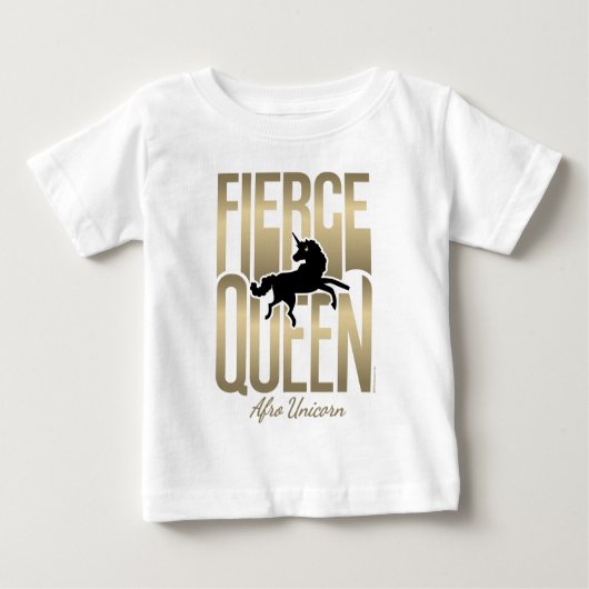 アフロユニコーン激しい女王 ベビーTシャツ (正面)