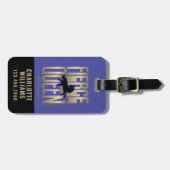 アフロユニコーン激しい女王 ラゲッジタグ (正面横)