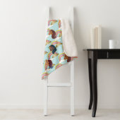 アフロユニコーン虹とハートパターン シェルパブランケット (インサイチュ)