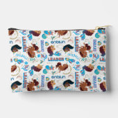 アフロユニコーン魔法の力を与えるパターン アクセサリーポーチ (裏面)