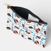 アフロユニコーン魔法の力を与えるパターン アクセサリーポーチ (見開き)