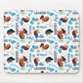 アフロユニコーン魔法の力を与えるパターン マウスパッド (正面)