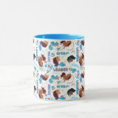 アフロユニコーン魔法の力を与えるパターン マグカップ (中央)