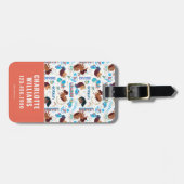 アフロユニコーン魔法の力を与えるパターン ラゲッジタグ (正面横)