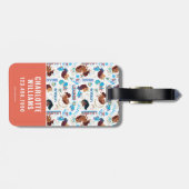 アフロユニコーン魔法の力を与えるパターン ラゲッジタグ (裏面横)