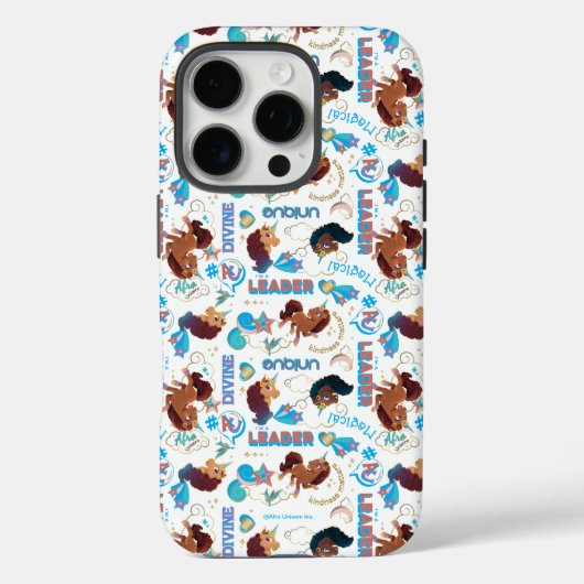 アフロユニコーン魔法の力を与えるパターン Case-Mate iPhoneケース (裏面)