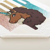 アフロユニコーン | はっきりしたグリッターデザイン シェルパブランケット (3/4)